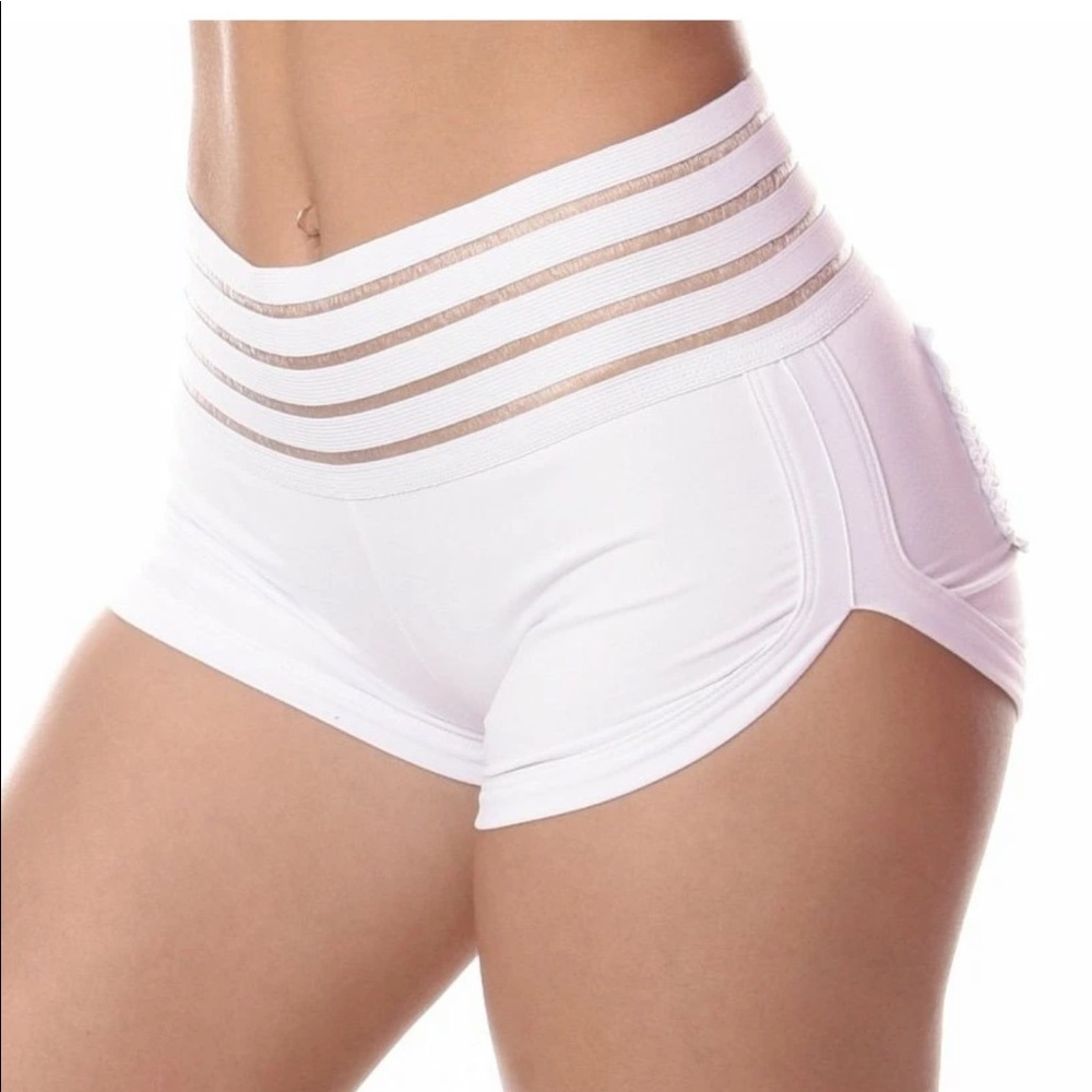 COPY - Cute Booty Lounge Winter White Booty Shorts